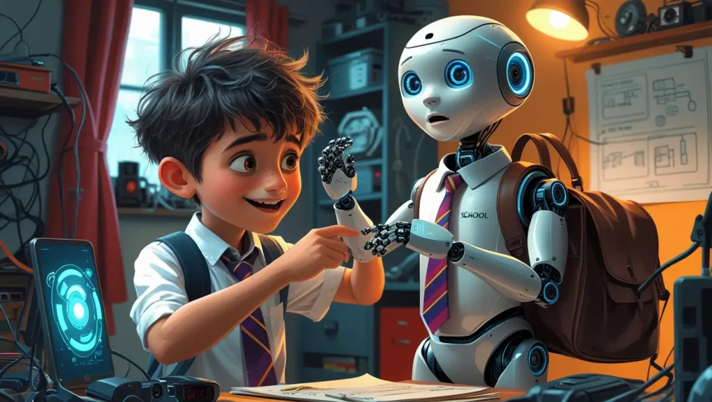 AI Robot adventure story